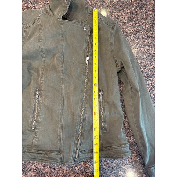 Liverpool Los Angeles Women's Olive Moto Jacket Size S - Picture 4 of 8